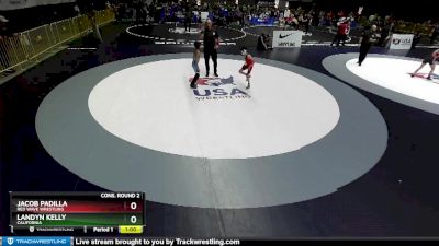 58 lbs Cons. Round 2 - Landyn Kelly, California vs Jacob Padilla, Red Wave Wrestling