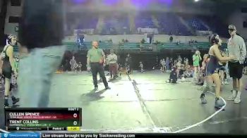 95 lbs Round 2 (3 Team) - Cullen Spence, Team Bear Wrestling Club Navy vs Trent Collins, Summerville Takedown Club