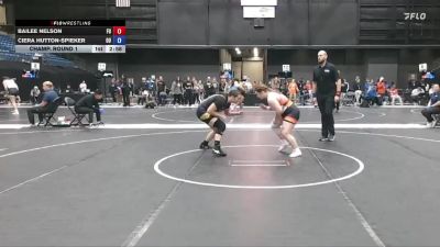 180 lbs Champ. Round 1 - Ciera Hutton-Spieker, Ottawa University vs Bailee Nelson, Friends University