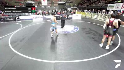 Champ. Round 1 - Matthew Luk, Community Youth Center - Concord Campus Wrestling vs Joshua Laverdiere, Granite Hills High School Wrestling