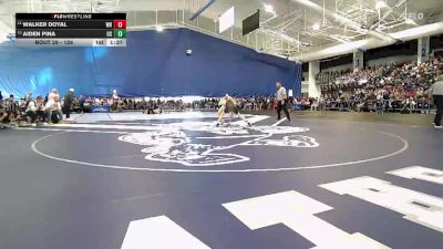 126 lbs Champ. Round 1 - Walker Doyal, Washburn Rural vs Aiden Pina, Olathe South