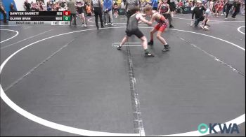 80 lbs Consolation - Sawyer Barnett, Redskins Wrestling Club vs Oliver Irvin, Woodward Youth Wrestling
