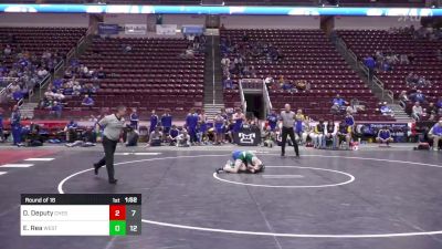 107 lbs Round Of 16 - Dominic Deputy, Chestnut Ridge vs Ethan Rea, West Perry