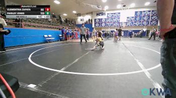 85-91 lbs Rr Rnd 5 - Clementina Zapata, OKC Saints Wrestling vs Paisley Jones, Tecumseh Youth Wrestling