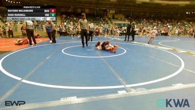70 lbs Consi Of 8 #2 - Rayden Mclemore, Muskogee Rougher Youth Wrestling vs Ivan Russell, Eufaula Ironheads Wrestling Club