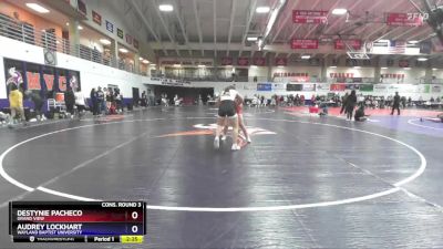 170 lbs Cons. Round 3 - Destynie Pacheco, Grand View vs Audrey Lockhart, Wayland Baptist University