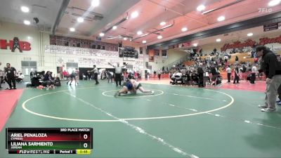 170 lbs 3rd Place Match - Liliana Sarmiento, Jordan vs Ariel Penaloza, Cypress
