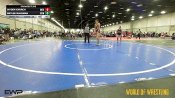 150 lbs Rr Rnd 4 - Jayden Church, Untouchables Girls RED vs Brylee Waldman, SOTM Lady Outlaw Little