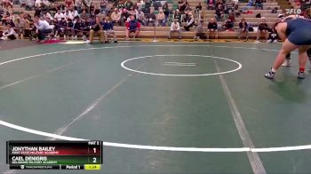 285 lbs Semifinal - Cael DeNigris, Delaware Military Academy vs Jonythan Bailey, First State Military Academy