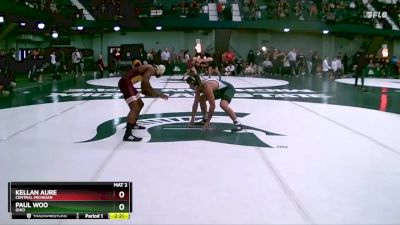 141 lbs Cons. Round 2 - Kellan Aure, Central Michigan vs Paul Woo, Ohio