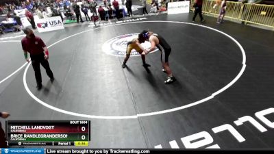 187 lbs Quarterfinal - Brice Randlegranderson, California vs Mitchell Landvogt, California