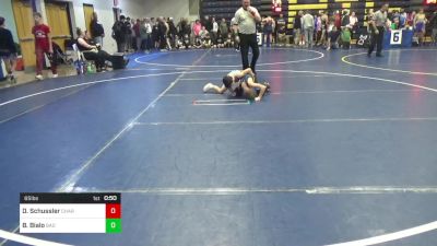 65 lbs Semifinal - Drake Schussler, Chartiers-Houston vs Brooks Bialo, Bad Karma