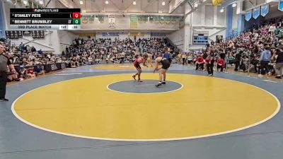 165 lbs 3rd Place Match - Bennett Brumbley, Sussex Tech H S vs Stanley Pete, Laurel H S