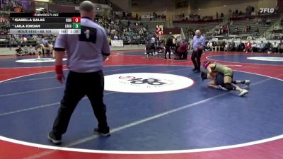 6A 105 lbs 1st Place Match - Laila Jordan, Little Rock Central High School vs Isabella Salas, Heritage