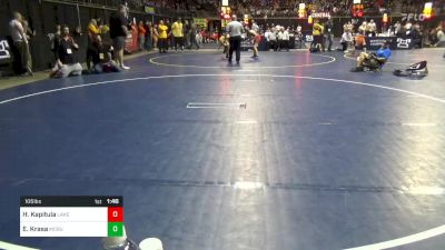 105 lbs Quarterfinal - Hunter Kapitula, Lake Lehman vs Easton Krasa, McGuffey