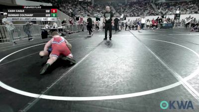 Quarterfinal - Cash Cagle, Raw Wrestling Club vs Gunnar Coltharp, Harrah Little League Wrestling