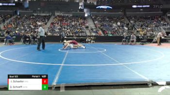 120 lbs Quarterfinal - Isaiah Schaefer, Evansville Mater Dei vs Quinten Schoeff, Avon