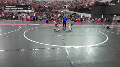 80 lbs Quarterfinal - Layla Peak, Prairie Wrestling vs Josie Vander Hyden, Freedom Wrestling Club