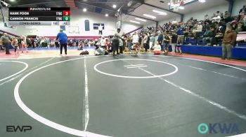 52 lbs Consolation - Hank Foon, Team Tulsa Wrestling Club vs Cannon Francis, Team Tulsa Wrestling Club