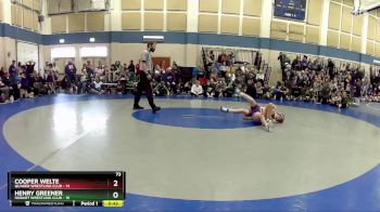 73 lbs Round 4 (10 Team) - Henry Greener, Hobart Wrestling Club vs Cooper Welte, Quaker Wrestling Club