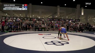 59 kg Champ. Rd Of 16 - Kamilah Brooks, Lindsey Wilson University vs Alexandra Szkotnicki, Bearcat Wrestling Club
