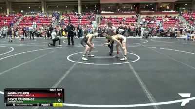 105 lbs Champ. Round 1 - Jaxon Felker, Bear Cave Wrestling Club vs Bryce VanDonge, Lawrence Elite