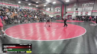 100 lbs Cons. Round 3 - Avril Loza, Upland vs Alexis Magana, Chino