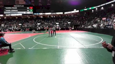 44 lbs Semifinal - Hazel Lemmon, CAL3 vs Danika Frank, Unattached