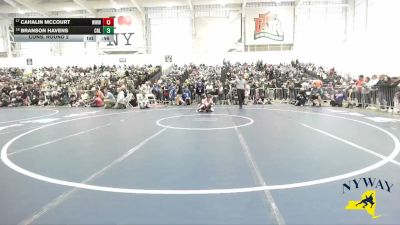 88 lbs Cons. Round 2 - Branson Havens, Club Not Listed vs Cahalin McCourt, Washingtonville Wizards Wrestling