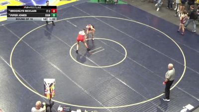 127 lbs Round Of 16 - Brooklyn McClain, Ft Cherry vs Piper Jones, Chambersburg