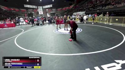 92 lbs Quarterfinal - Uriel Vasquez, California vs Kevin Fernandez, California