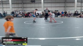 95 B Round 1 - Levi Horrocks, Timberline Youth Wrestling vs Waylon Rose, Small Town Grims