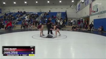 138 lbs Cons. Semi - Emme Velasco, Arizona State Club vs Manaia Tofilau, Mt. San Antonio College