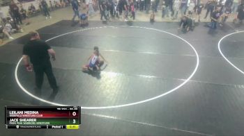 55-56 lbs Round 1 - Jace Shearer, Pikes Peak Warriors Wrestling vs Leilani Medina, Widefield Wrestling Club