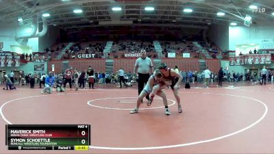 95 lbs Cons. Round 1 - Maverick Smith, Indian Creek Wrestling Club vs Symon Schoettle, Roncalli Wrestling Foundation