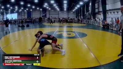 76 lbs Rd# 8- 12:30pm Saturday Final Pool - Easton Hertzog, PA Silver vs Mac Heysinger, Iowa Black