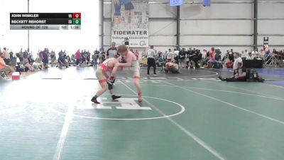 126 lbs Round Of 128 - John Winkler, VA vs Beckett Rehorst, SD