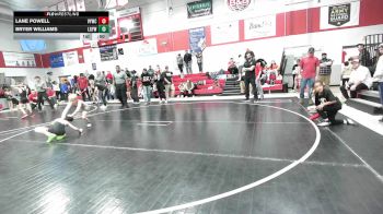 61 lbs Rr Rnd 2 - Lane Powell, Verdigris Youth Wrestling vs Bryer Williams, Locust Grove Youth Wrestling