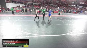 172 lbs Quarterfinal - Persephone Schmidt, Regent Wrestling Club vs Nataliya Benson, Viroqua Blackhawks WC