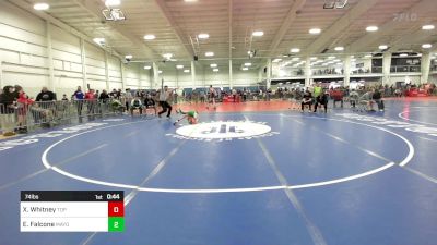 74 lbs Consi Of 16 #1 - Xavier Whitney, Top Flight Wr Ac vs Enzo Falcone, Mayo Quanchi WC