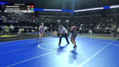 170 lbs Quarterfinal - Diara Pomares, Hemet (SS) vs Kayleen Tuavao, Tokay (SJ)