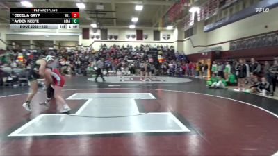 135 lbs Quarterfinal - Cecelia Gryp, Williamsburg vs Ayden Keefe, Osage