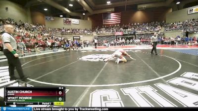 2A 126 lbs Champ. Round 1 - Wyatt Monroe, Gunnison Valley vs Austin Church, Kanab