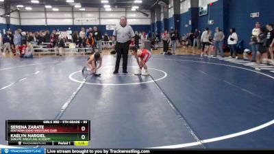 95 lbs Round 5 - Serena Zarate, Southern Idaho Wrestling Club vs Kaelyn Nargiel, Sublime Wrestling Academy