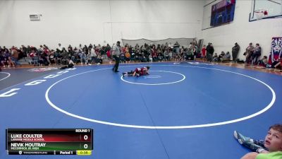 88-91 lbs Round 1 - Nevik Moutray, McCormick Jr. High vs Luke Coulter, Laramie Middle School