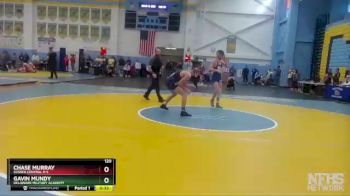 120 lbs Cons. Round 3 - Gavin Mundy, Delaware Military Academy vs Chase Murray, Sussex Central H S