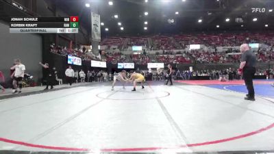 145 lbs Quarterfinal - Korbin Kraft, Minot Wrestling vs Jonah Schulz, CODY WRESTLING CLUB
