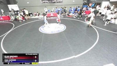 106 lbs Placement Matches (16 Team) - Elias Briones, SDIKWA-GR vs Mas Hatano, SAWA-GR