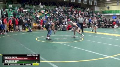 132 lbs Champ. Round 2 - Brock Conley, KETTERING FAIRMONT vs Ky`Ron Fikes, CUYAHOGA VALLEY CHRISTIAN ACADEMY