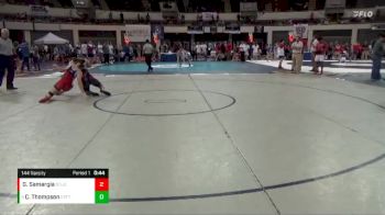 144 Varsity 17th Place Match - Caleb Thompson, Spanish Fort vs Greyson Samargia, Bob Jones